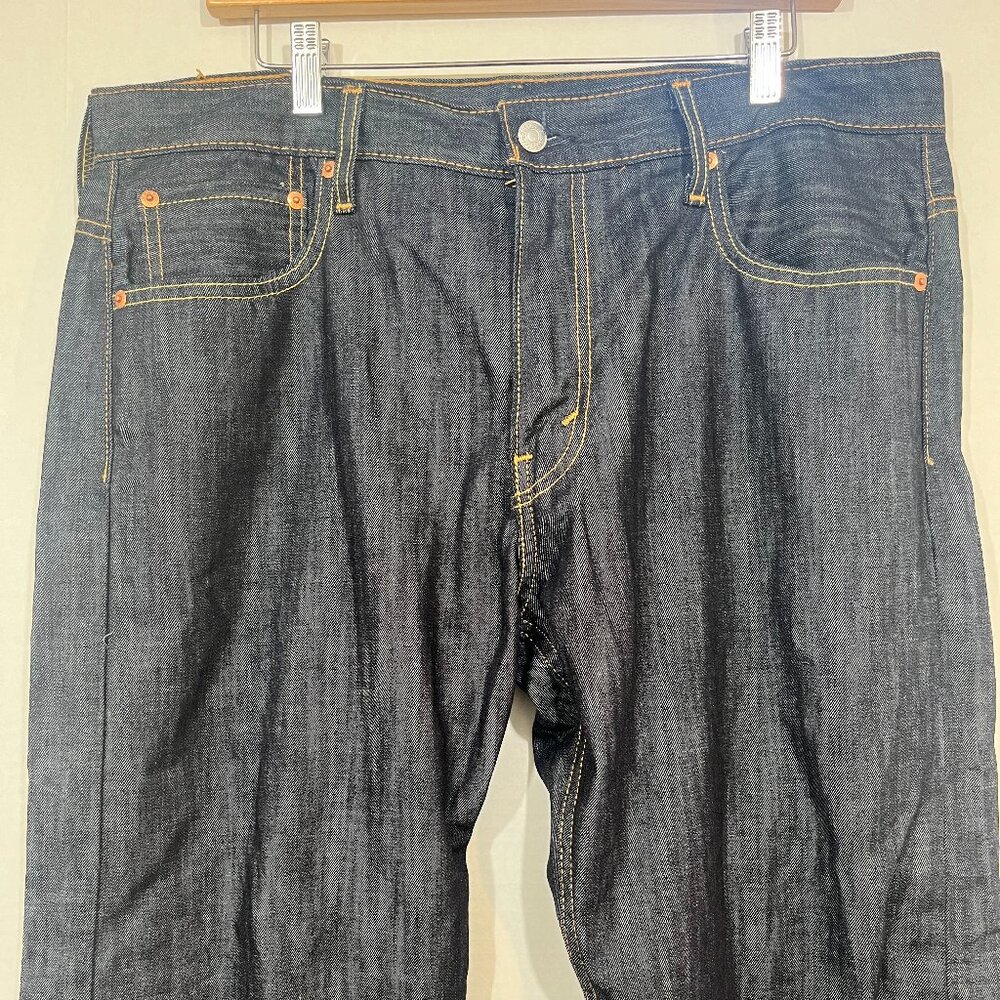 LEVIS 569 Men’s Loose Straight Fit Dark Wash Jeans 34 x 30 Yellow Stitching